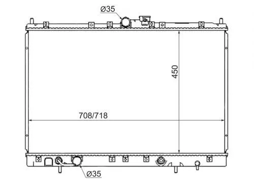Радиатор охлаждения PANDAPARTS MMC09 MITSUBISHI CHARIOT GRANDIS, RVR, SPACE WAGON