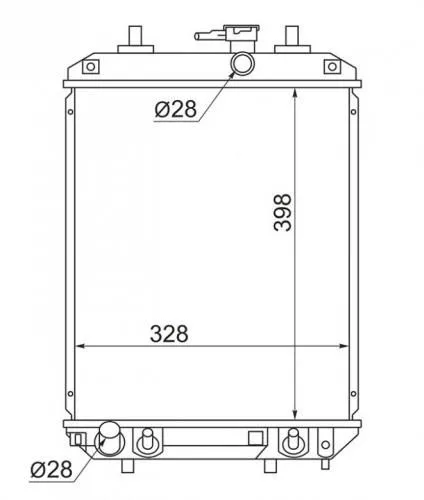 Радиатор охлаждения SAT TY00013 TOYOTA PASSO, DAIHATSU BOON 2005-2016