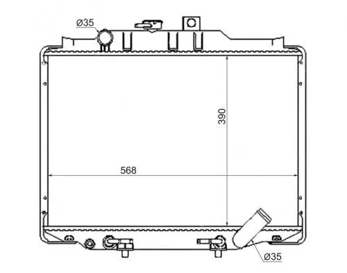 Радиатор охлаждения PANDAPARTS MMC05L300D MITSUBISHI DELICA STAR WAGON, L300 1986-1999