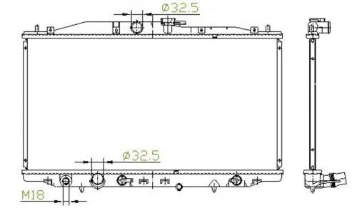 Радиатор охлаждения SAT HD0003CL20 HONDA ACCORD 2002-2005