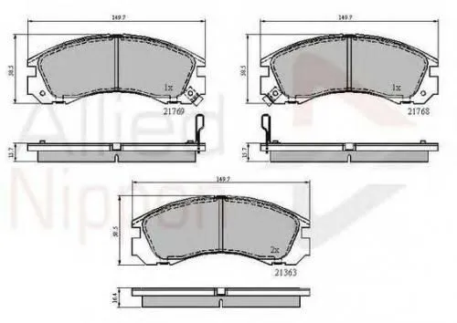 Колодки тормозные ALLIED NIPPON ADB3234