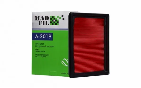 Фильтр воздушный MADFIL A2019 NISSAN Almera 2011- / NISSAN March 2010- / DATSUN GO-Cross 2018- 165461HC0A