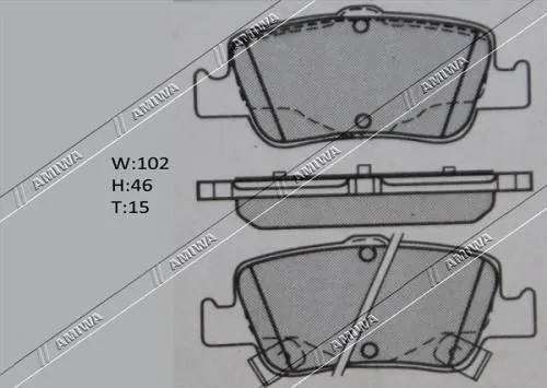 Колодки тормозные AMIWA WD01962 TOYOTA COROLLA 15# 2007- Задн