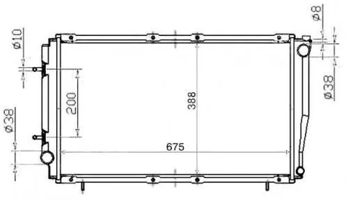 Радиатор охлаждения SAT SB0003 SUBARU LEGACY BD, BG, 1993-1998