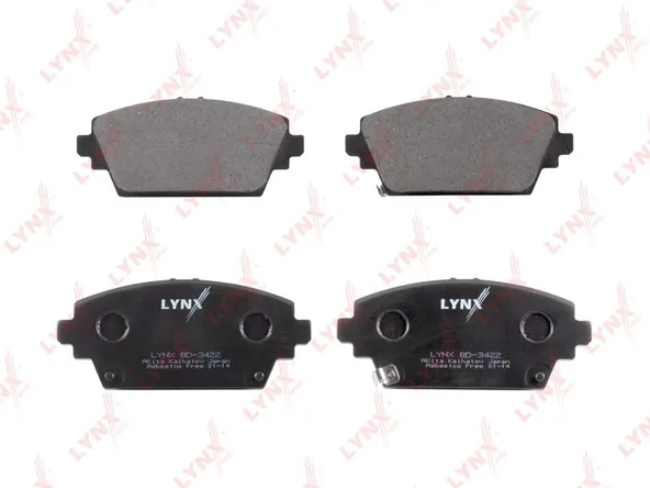 Колодки тормозные LYNXAUTO BD3422 NISSAN CEFIRO 00-03, NISSAN PRIMERA 00-02, NISSAN X-TRAIL 2001-