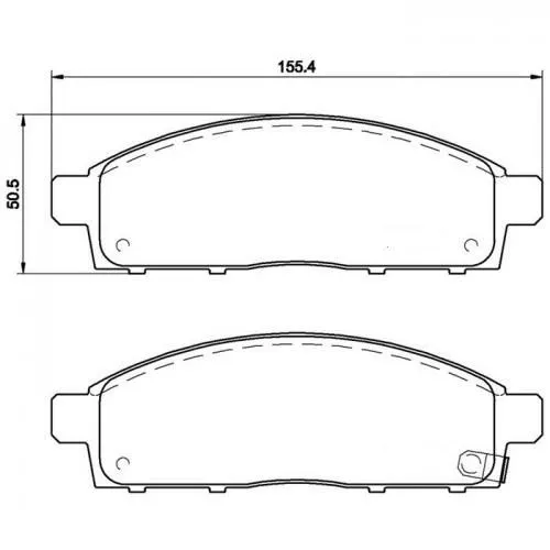 Колодки тормозные AKOK G1625MF MMC L200 06- / PAJERO SPORT 98-09 / NISSAN NV200 10-
