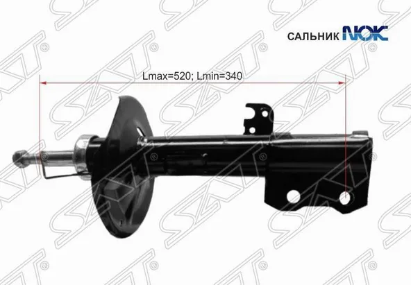 Амортизатор SAT 4852019665 TOYOTA COROLLA, FIELDER, WISH 03-09 Перед. Лев