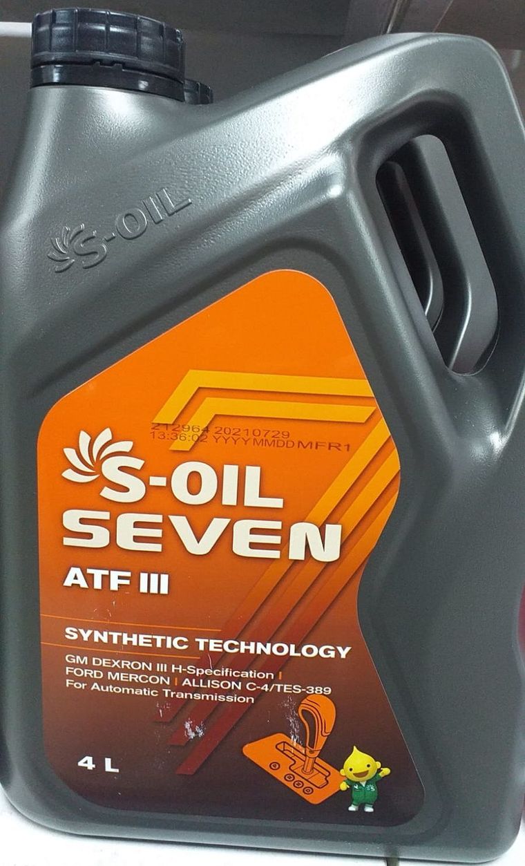 Масло трансмиссионное S-OIL 7 ATF DEX-III (4л)